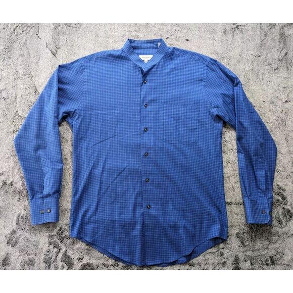 Saint Laurent Other - Yves Saint Laurent Long Sleeve Band Collar Men's Size 15.5 34-35 Blue